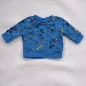 Disney Baby Boys Blue Mickey Mouse Donald Duck Pluto Sweater Size 12 months